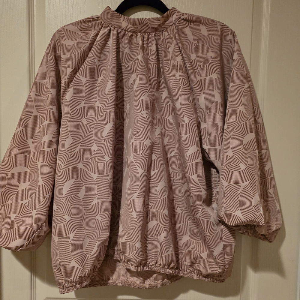 Worthington Blush Geometric Blouse